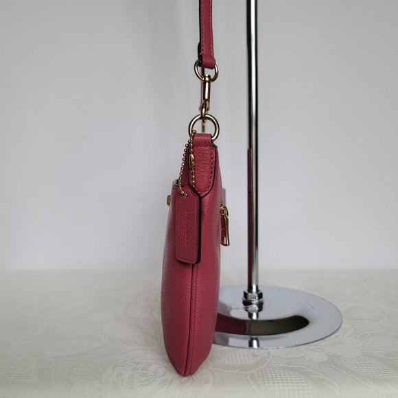COACH Polly Pebbled Leather Crossbody Bag- Rouge color - Picture 11 of 16